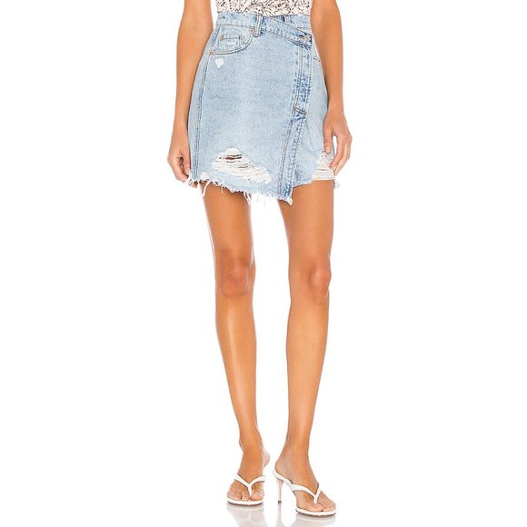 SOLD NWT Free People Parker Wrap Skirt in Surf’s Up 24 - Picture 6 of 12